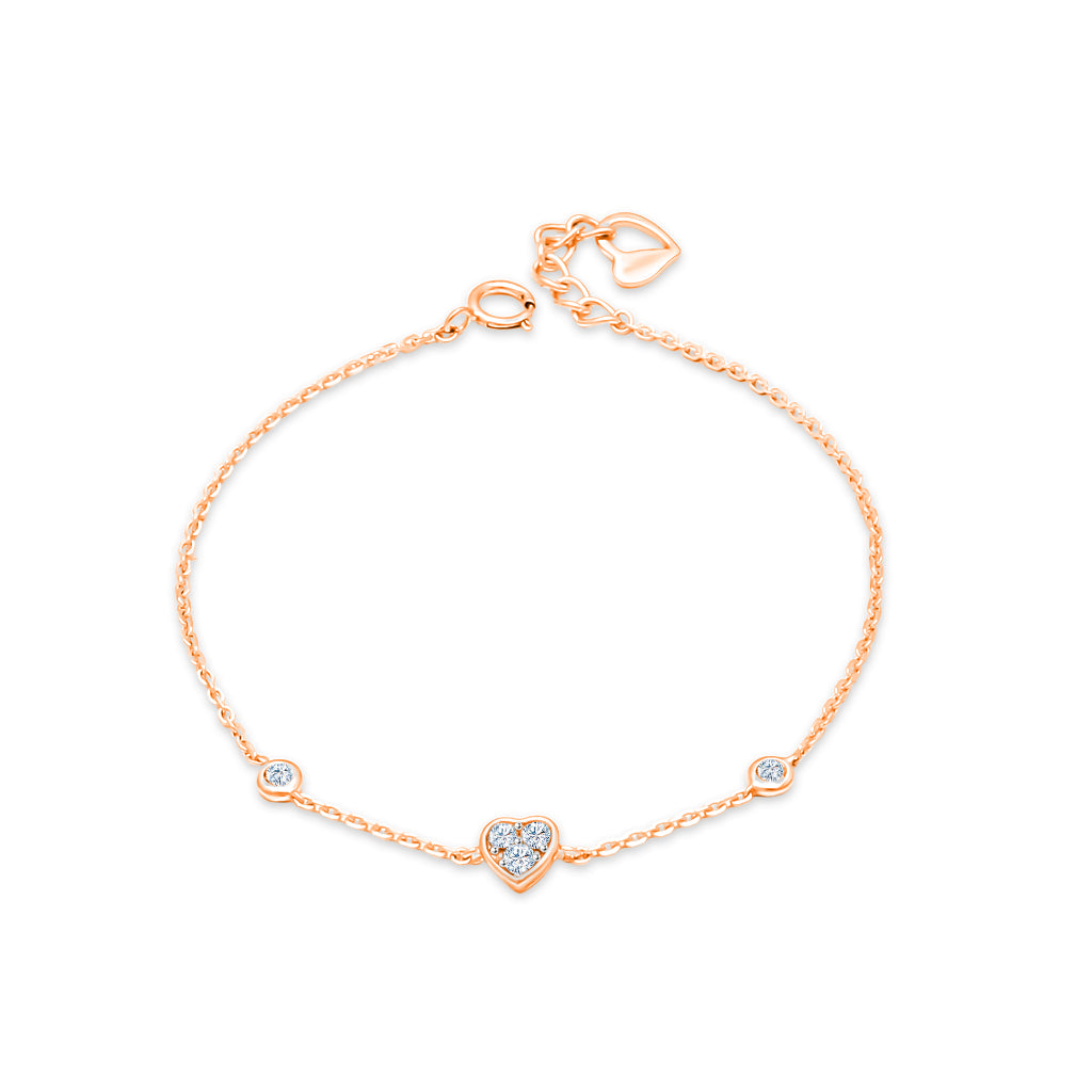 TAKA Jewellery Stellar Diamond Bracelet 9K Heart