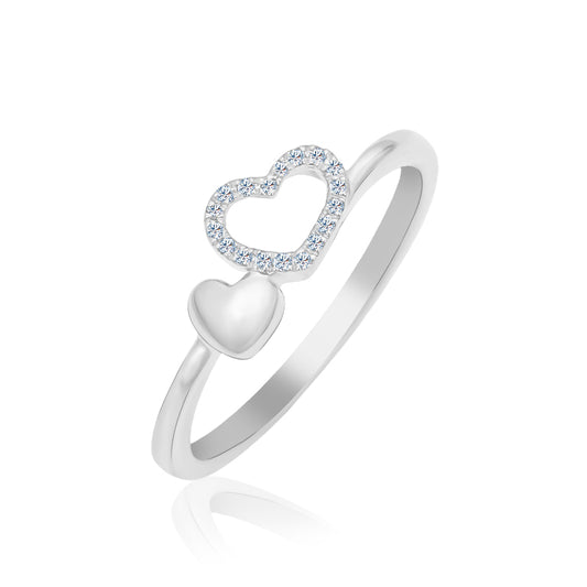 TAKA Jewellery Hearts Diamond Ring 9K