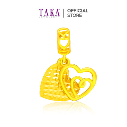 TAKA Jewellery 916 Gold Charm Hearts
