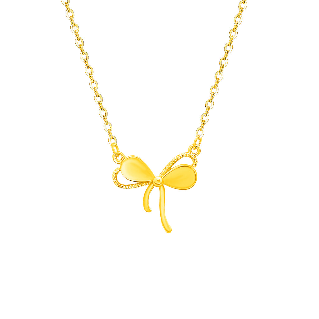 TAKA Jewellery Dolce 18K Gold Necklace Ribbon