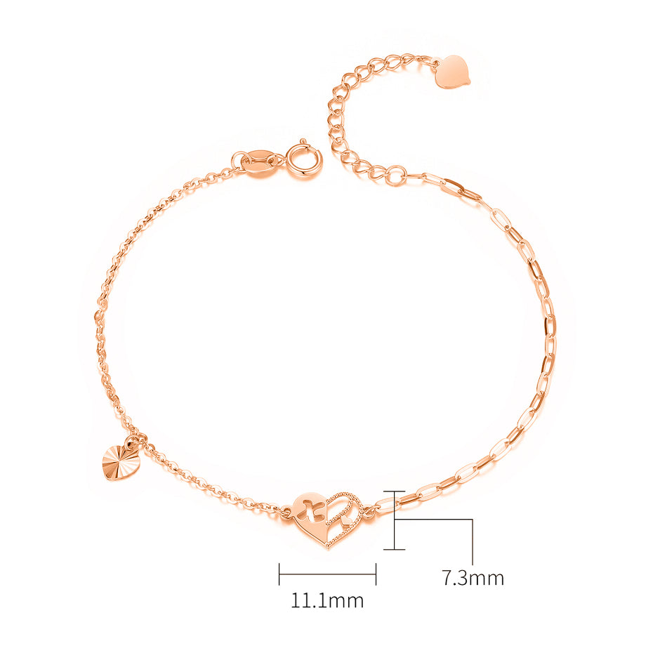 TAKA Jewellery Dolce 18K Gold Bracelet Heart