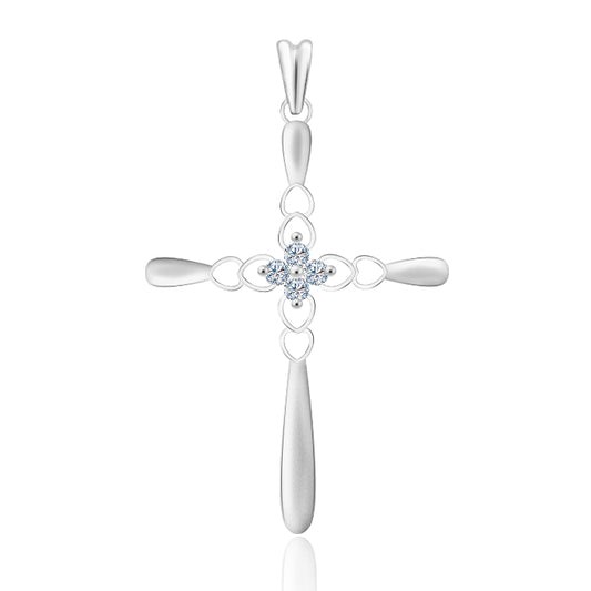 TAKA Jewellery Diamond Cross Pendant 9K Gold