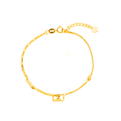 TAKA Jewellery Dolce 18K Gold Bracelet Clovers