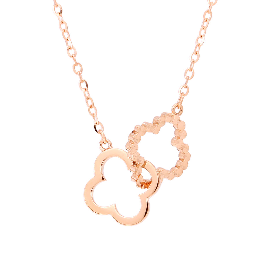 TAKA Jewellery Dolce 18K Gold Necklace Clovers