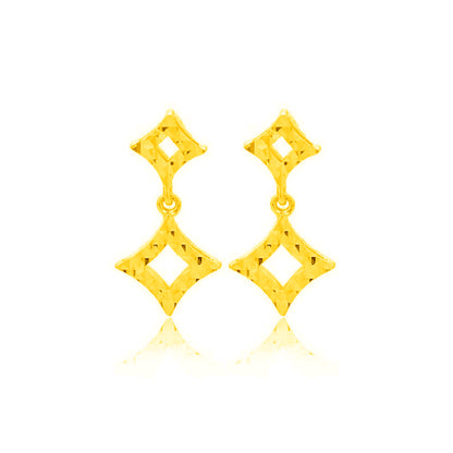 TAKA Jewellery Dolce 18K Gold Earrings Rhombus