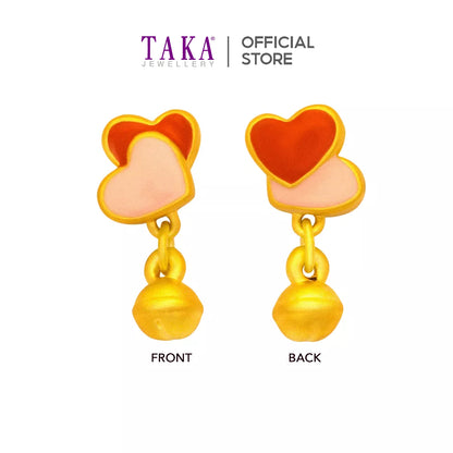 TAKA Jewellery 999 Pure Gold Charm Heart Bell