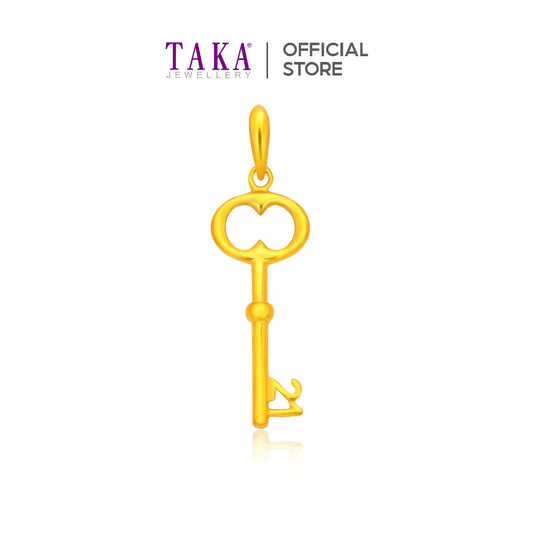 TAKA Jewellery 916 Gold Pendant Key