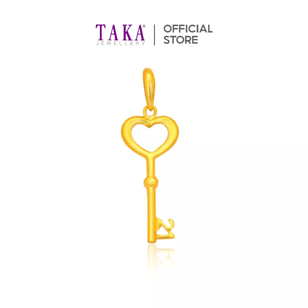 TAKA Jewellery 916 Gold Pendant Key - TAKA Jewellery