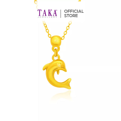 TAKA Jewellery 999 Pure Gold Necklace Dolphin