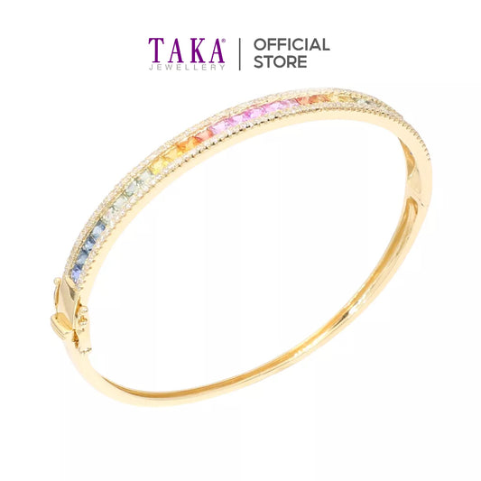 TAKA Jewellery Spectra Sapphire Diamond Bangle 18K