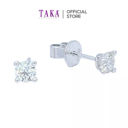 TAKA Jewellery Solitaire Diamond Earrings 18K Gold