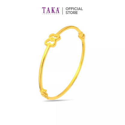 TAKA Jewellery 916 Gold Hearts Bangle
