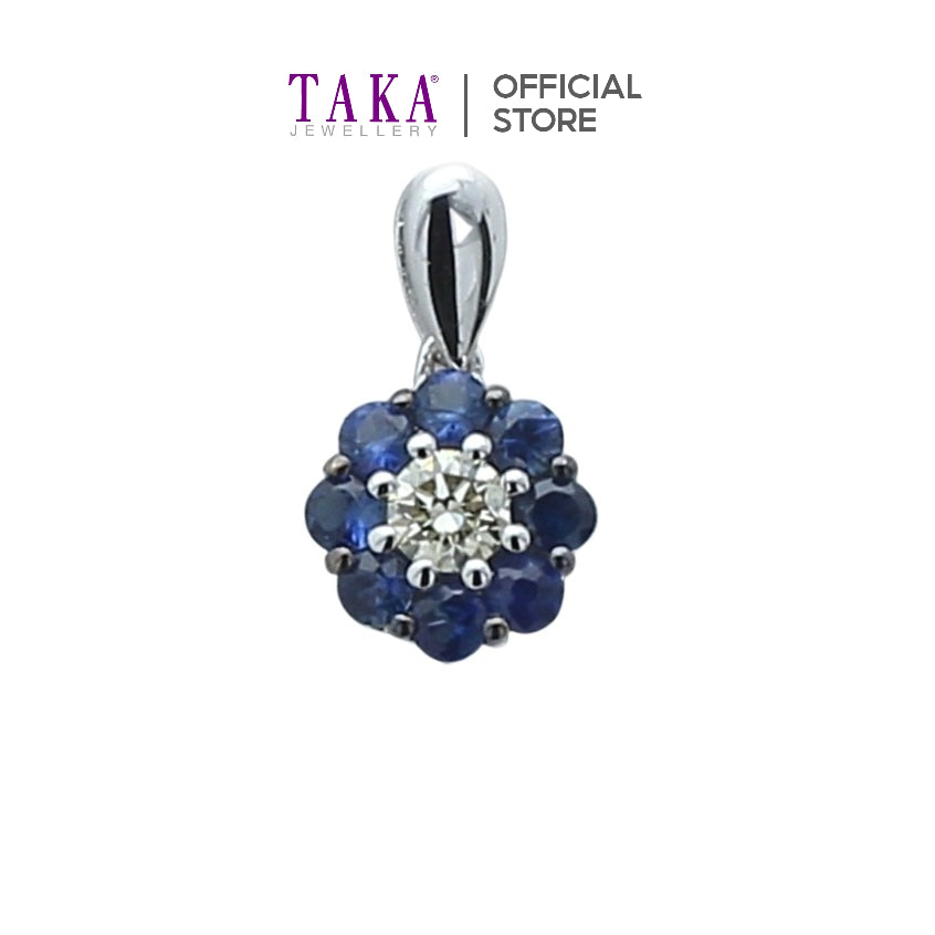 Taka Jewellery Spectra Gemstone Diamond Pendant 18K