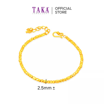TAKA Jewellery 999 Pure Gold Bracelet Beads