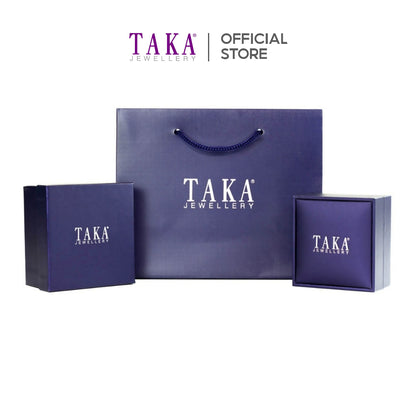 TAKA Jewellery Lab Grown Oval Blue Sapphire and Diamond Ring 10K