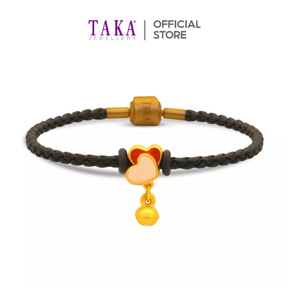 TAKA Jewellery 999 Pure Gold Charm Heart Bell