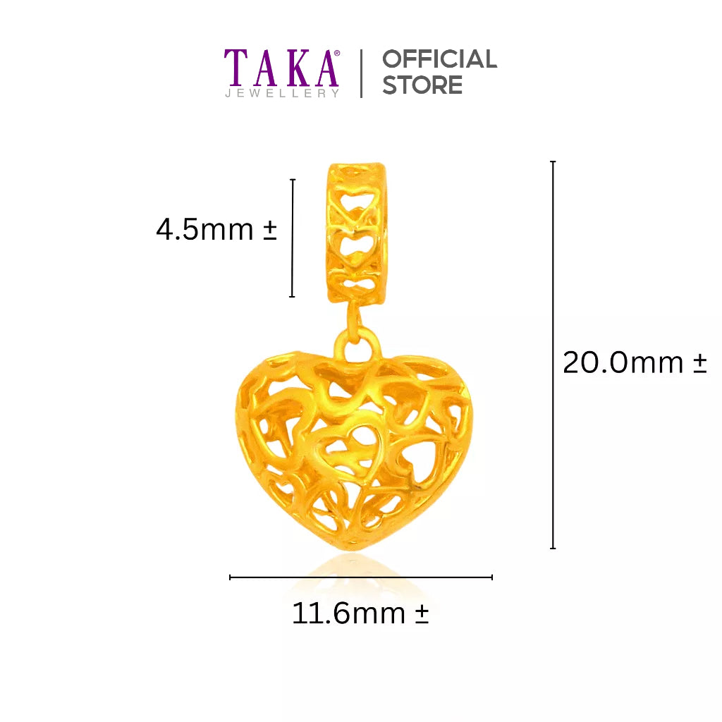 TAKA Jewellery 916 Gold Charm Heart