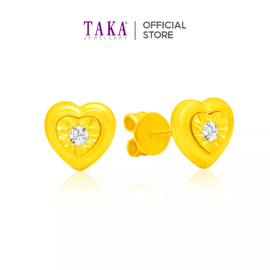 TAKA Jewellery Cresta Diamond Earrings 9K