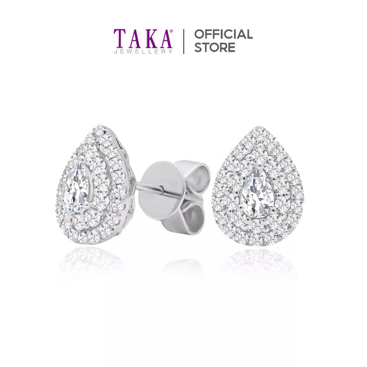 TAKA Jewellery Pear Shape Lab Grown Diamond Earrings 10K