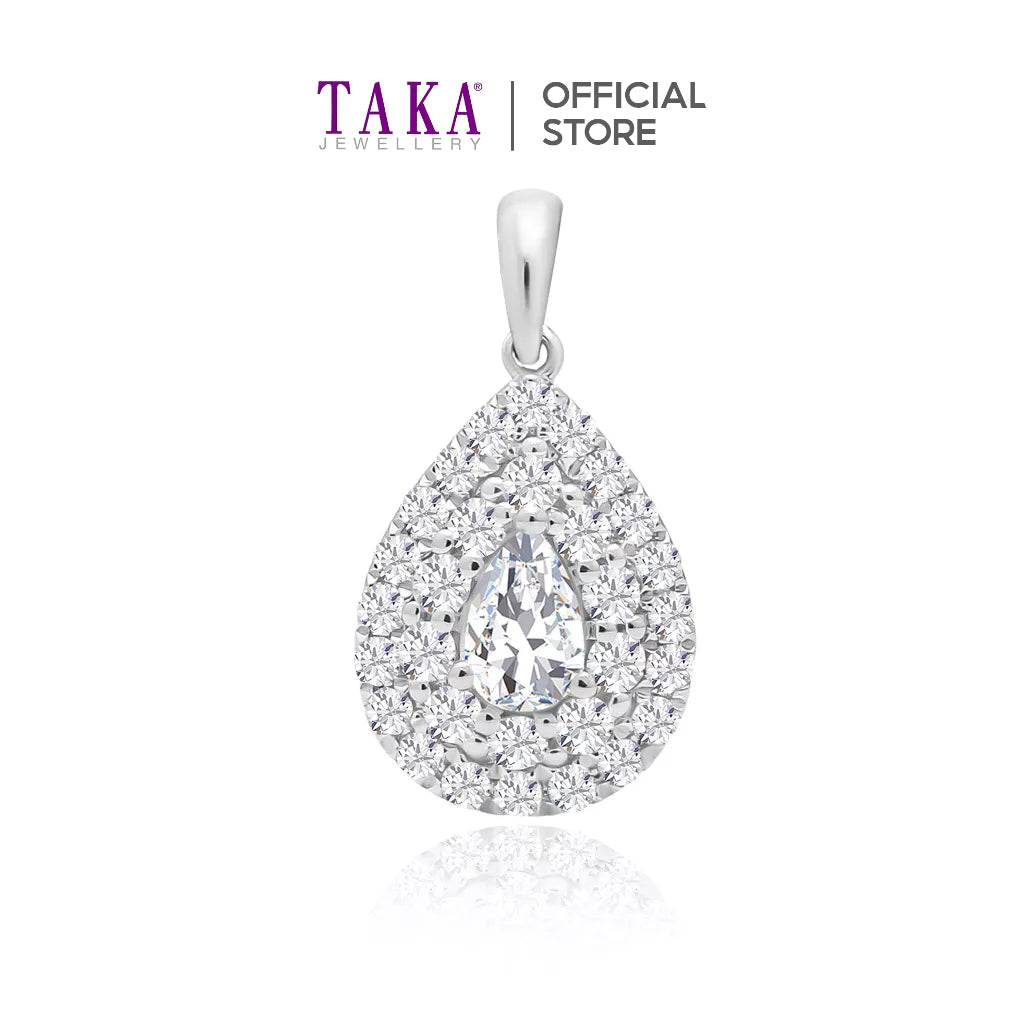 TAKA Jewellery Pear Shape Lab Grown Diamond Pendant 10K