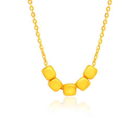 TAKA Jewellery 999 Pure Gold Necklace with Silver Chain
