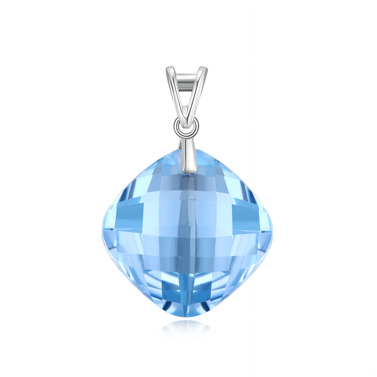 TAKA Jewellery Spectra Blue Topaz Gemstone Pendant 9K