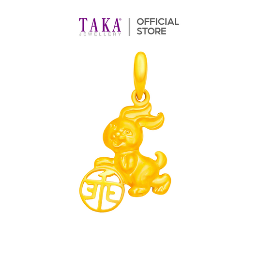 TAKA Jewellery 916 Gold Pendant Bunny