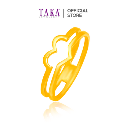 TAKA Jewellery 916 Gold Ring Heart