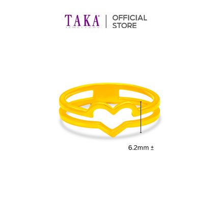 TAKA Jewellery 916 Gold Ring Heart