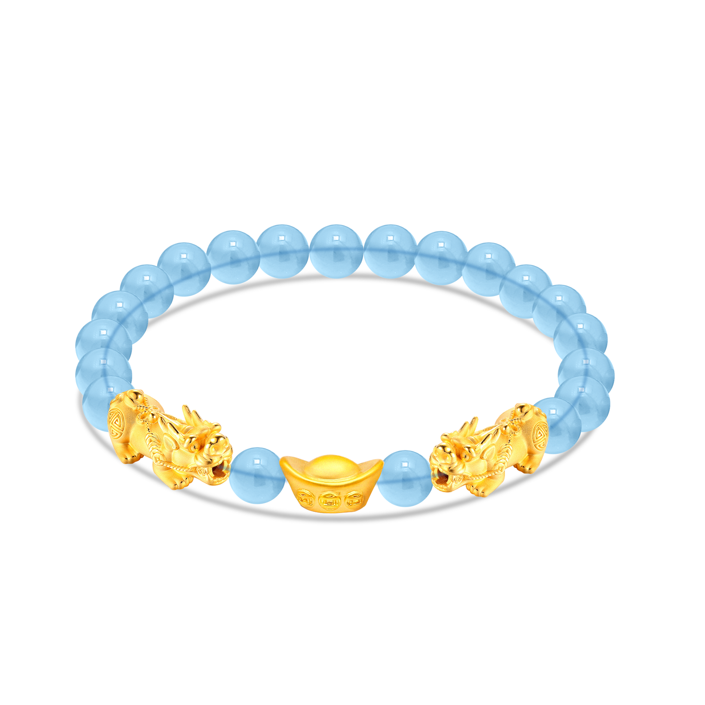 TAKA Jewellery 999 Pure Gold Pixiu with YuanBao Bracelet