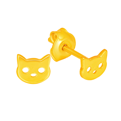 TAKA Jewellery 916 Gold Earrings Cat