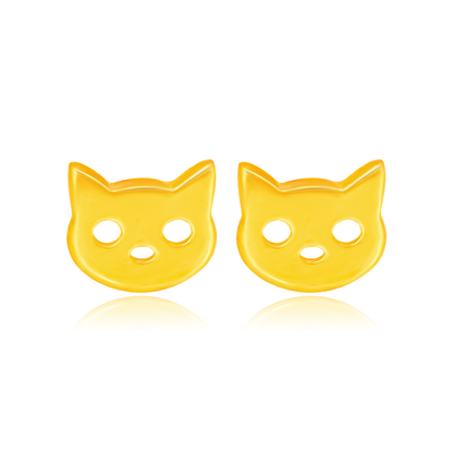 TAKA Jewellery 916 Gold Earrings Cat