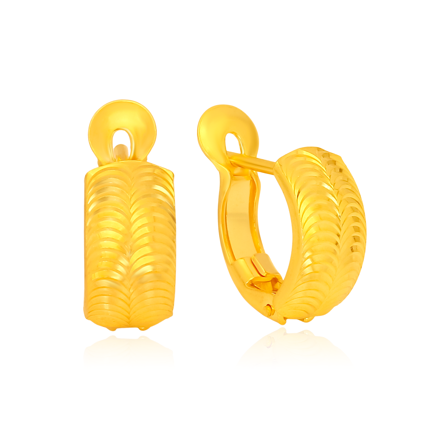 TAKA Jewellery 916 Gold Earrings Hoop