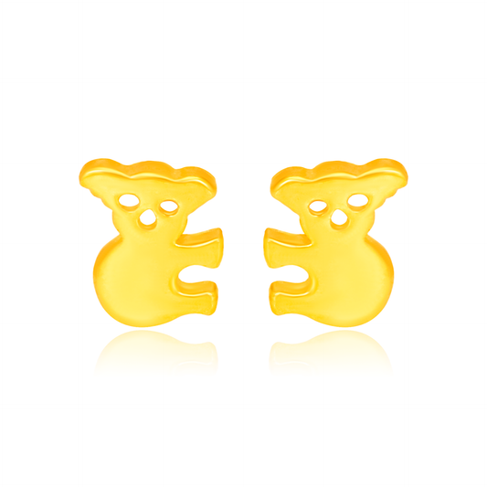 TAKA Jewellery 916 Gold Earrings Koala