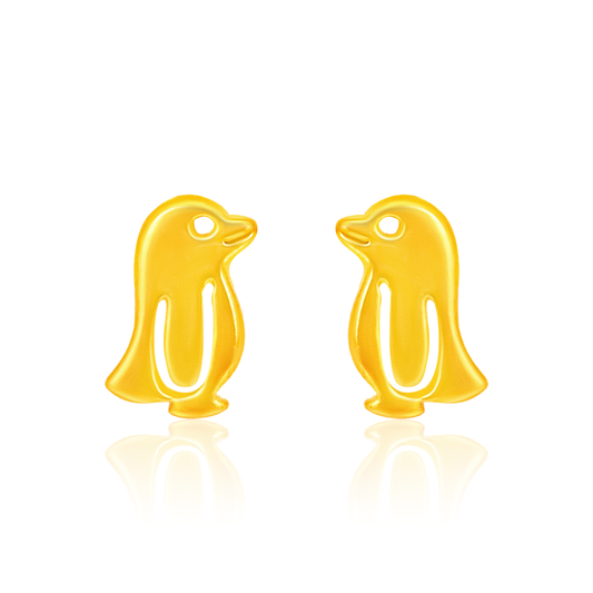 TAKA Jewellery 916 Gold Earrings Penguin