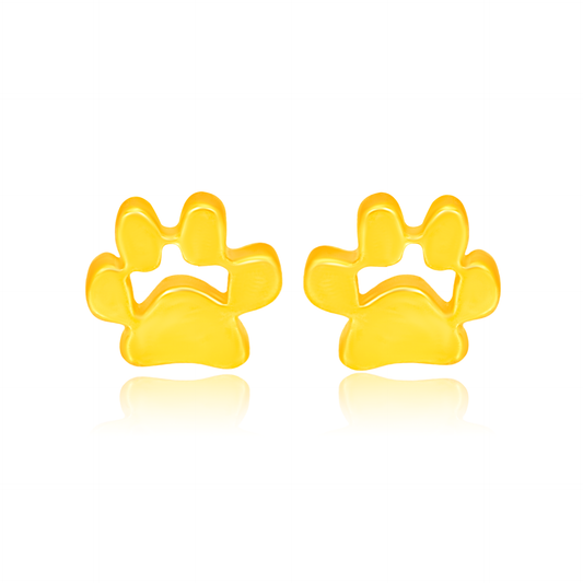 TAKA Jewellery 916 Gold Earrings Paw