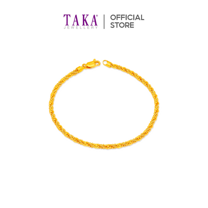 TAKA Jewellery 916 Gold Bracelet Rope mix Beaded