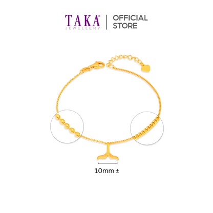 TAKA Jewellery 916 Gold Bracelet Mermaid Tail