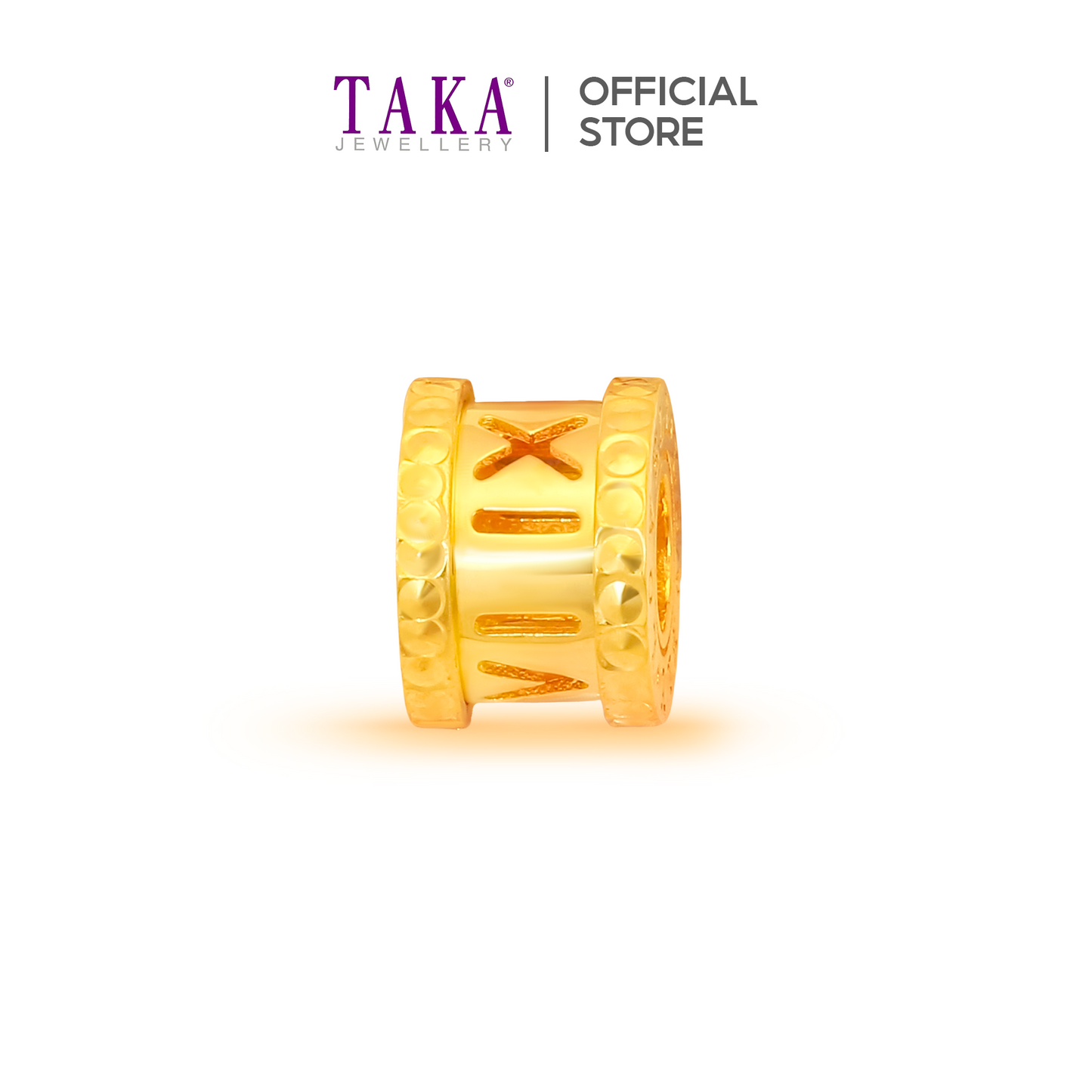TAKA Jewellery 916 Gold Pendant Barrel