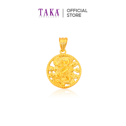 TAKA Jewellery 916 Gold Pendant Dragon