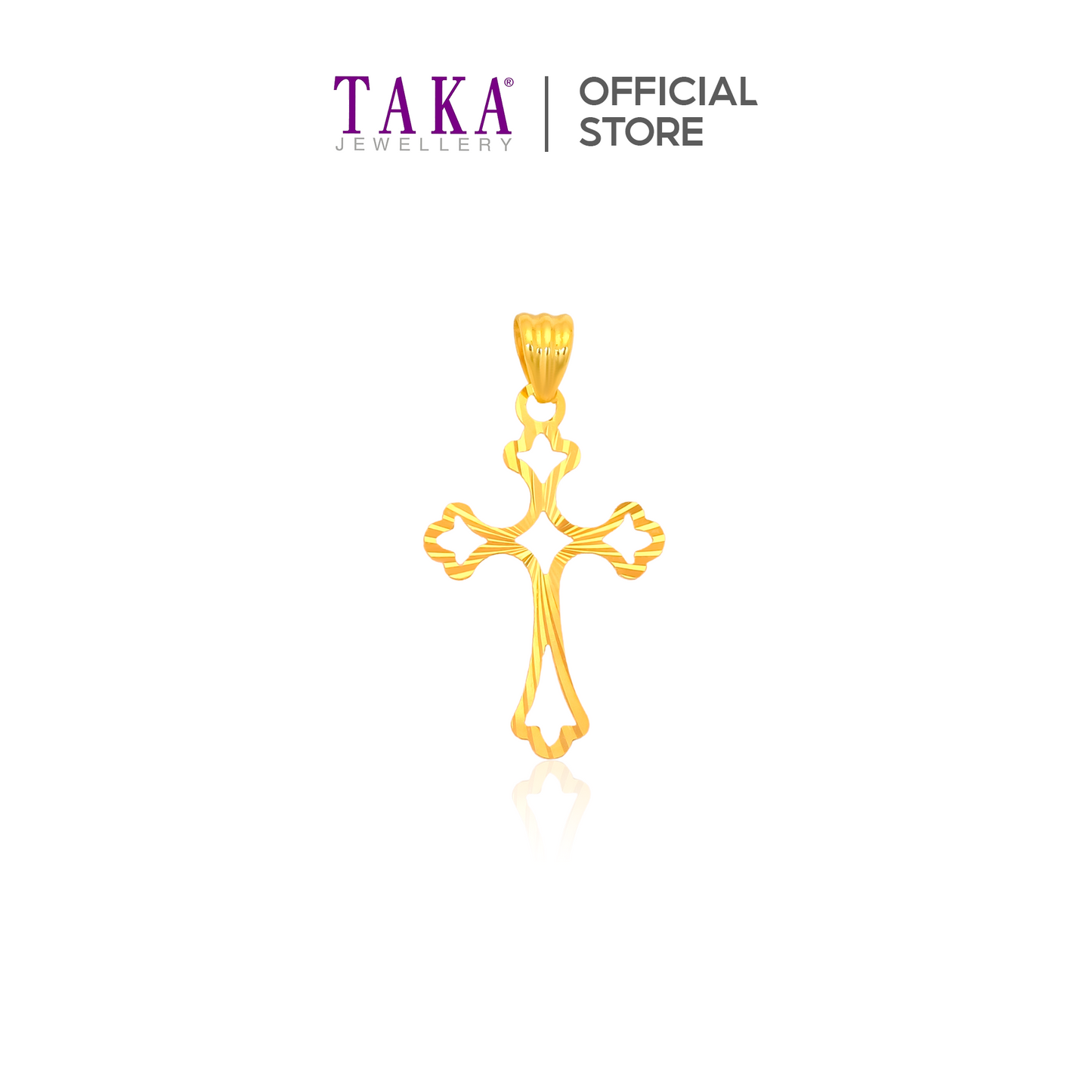 TAKA Jewellery 916 Gold Pendant Cross