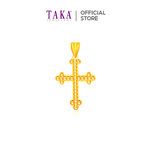 TAKA Jewellery 916 Gold Pendant Cross