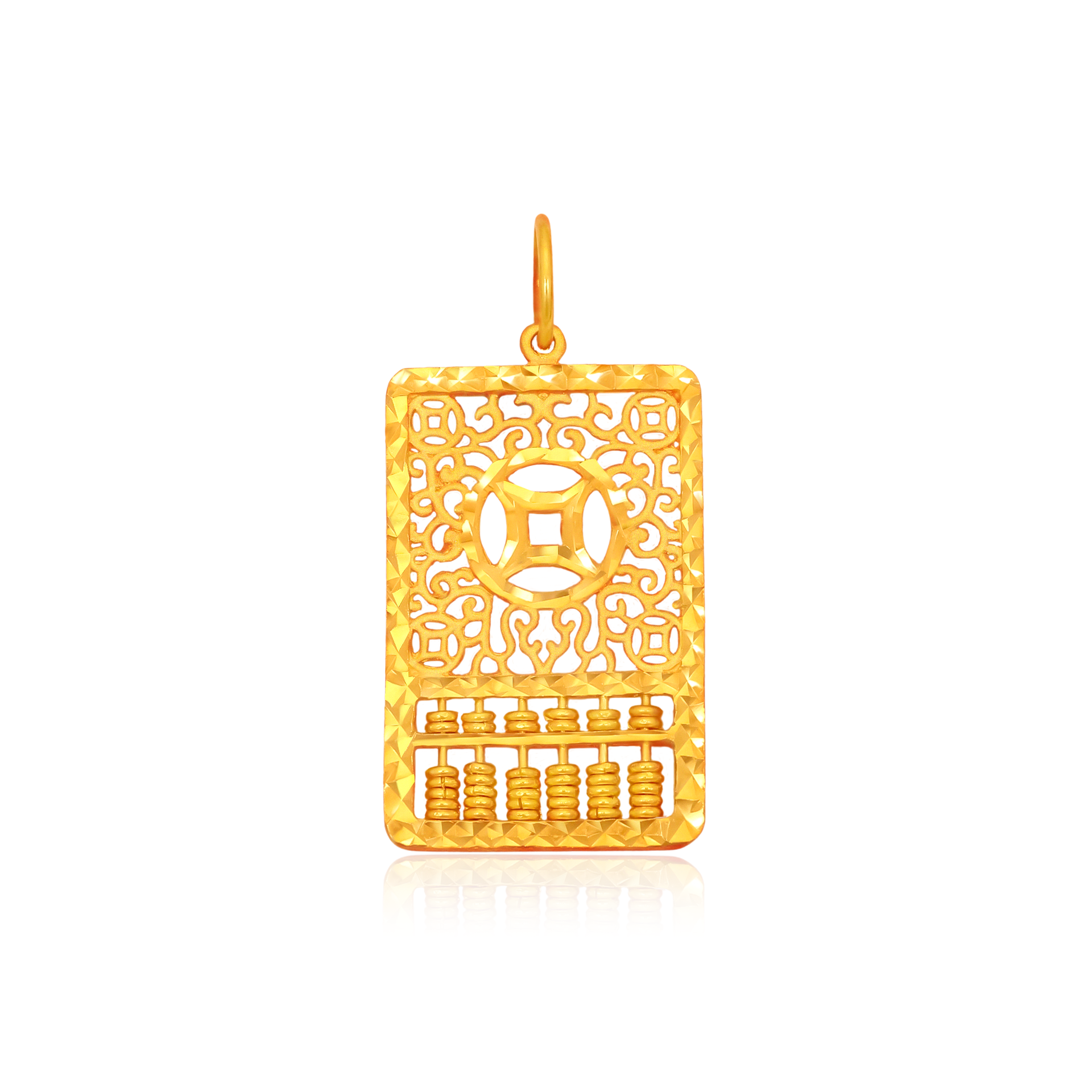 TAKA Jewellery 916 Gold Pendant Abacus TAKA Jewellery
