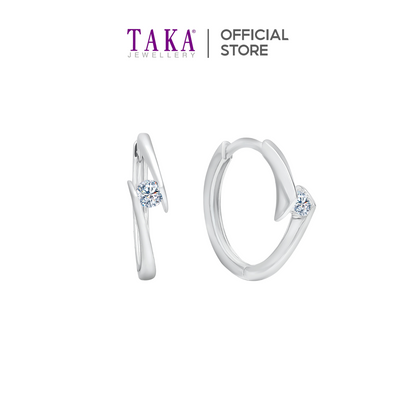 TAKA Jewellery Lab Grown Diamond Earrings Hoop 10K
