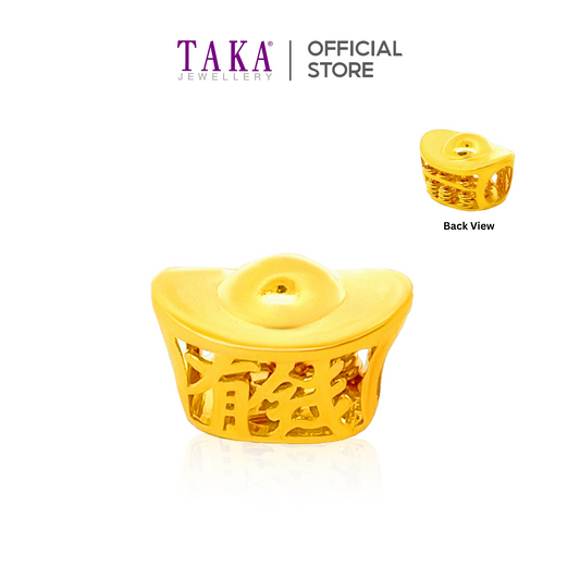 TAKA Jewellery 916 Gold Charm YuanBao Abacus