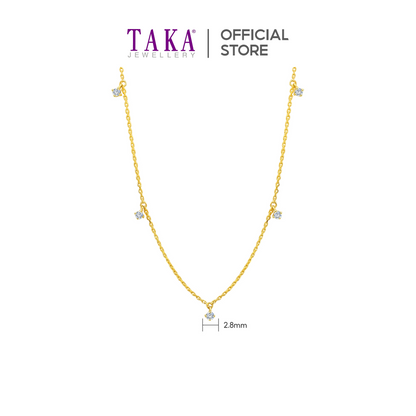 TAKA Jewellery Diamond Necklace 9K Gold